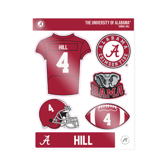 Alabama - NCAA Football : Daniel Hill - Sticker Sheet-0