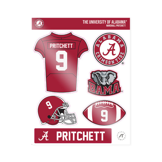Alabama - NCAA Football : Marshall Pritchett - Sticker Sheet-0