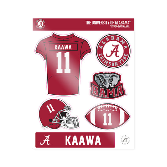Alabama - NCAA Football : Tayden-Evan Kaawa - Sticker Sheet-0