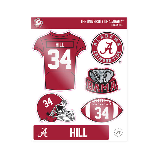 Alabama - NCAA Football : London Hill - Sticker Sheet-0