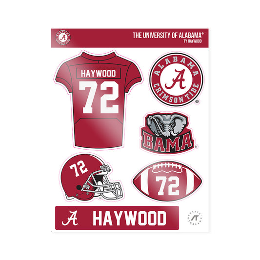 Alabama - NCAA Football : Ty Haywood - Sticker Sheet-0