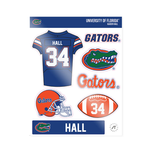 Florida - NCAA Football : Kaiden Hall - Sticker Sheet-0