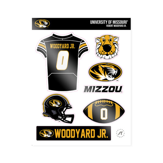 Missouri - NCAA Football : Robert Woodyard Jr. - Sticker Sheet-0