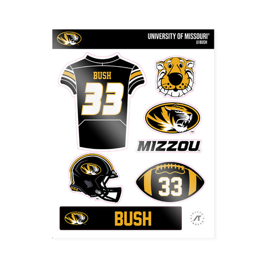 Missouri - NCAA Football : JJ Bush - Sticker Sheet-0