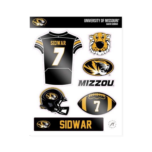 Missouri - NCAA Football : Gavin Sidwar - Sticker Sheet-0