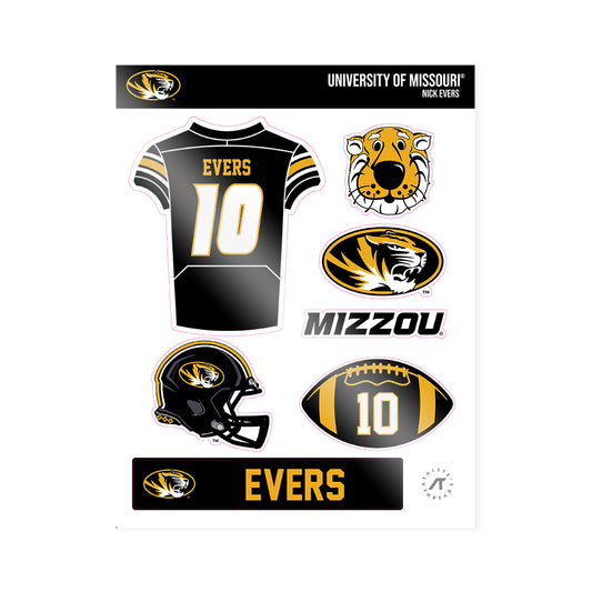 Missouri - NCAA Football : Nick Evers - Sticker Sheet-0