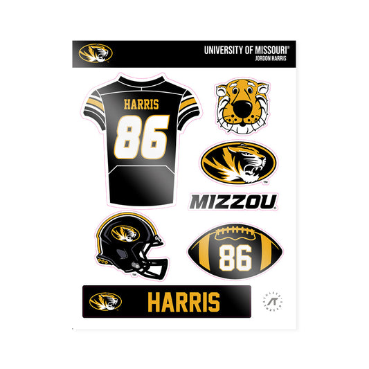 Missouri - NCAA Football : Jordon Harris - Sticker Sheet-0