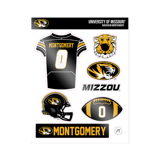 Missouri - NCAA Football : Naeshaun Montgomery - Sticker Sheet-0