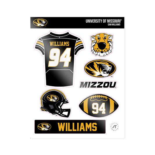 Missouri - NCAA Football : Sam Williams - Sticker Sheet-0