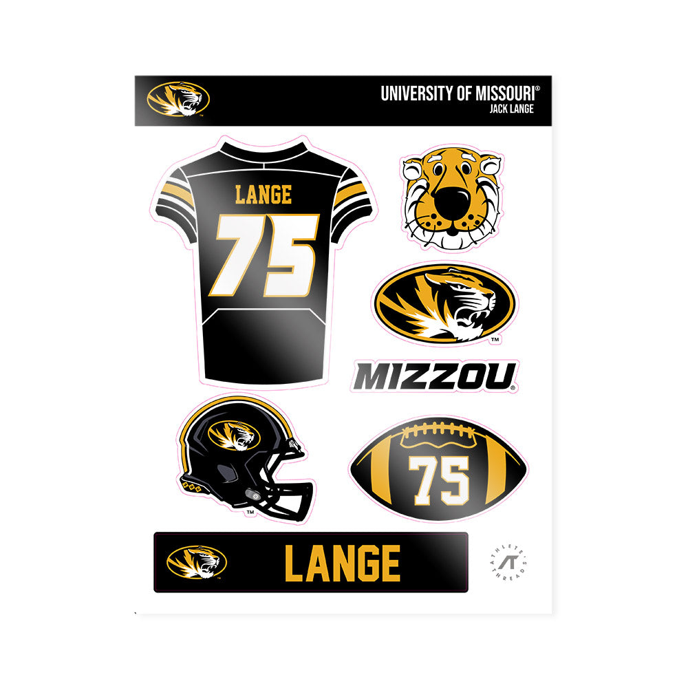 Missouri - NCAA Football : Jack Lange - Sticker Sheet-0