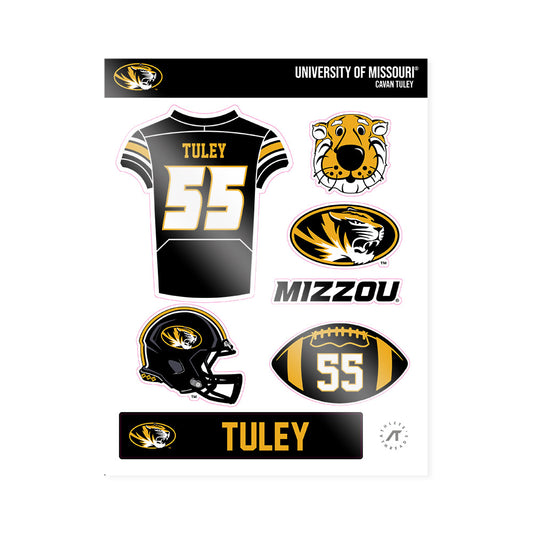 Missouri - NCAA Football : Cavan Tuley - Sticker Sheet-0