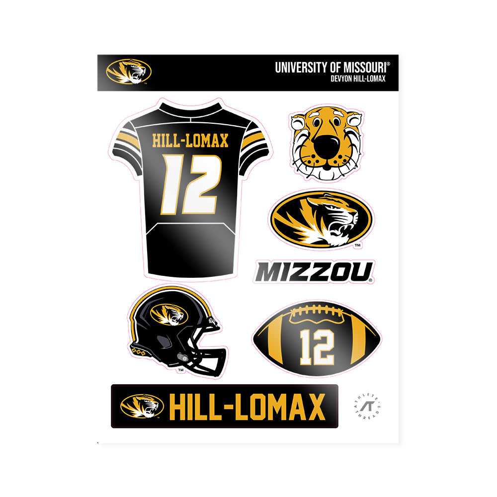 Missouri - NCAA Football : Devyon Hill-Lomax - Sticker Sheet-0