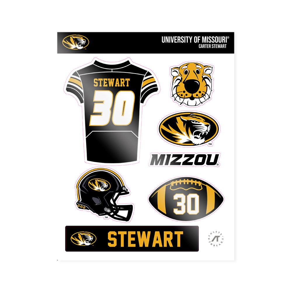 Missouri - NCAA Football : Carter Stewart - Sticker Sheet-0