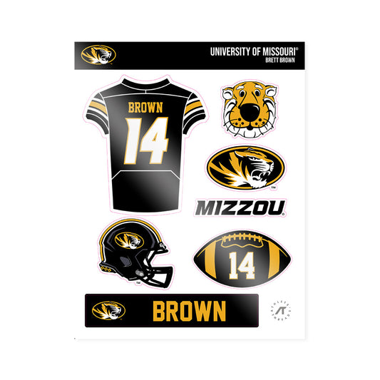 Missouri - NCAA Football : Brett Brown - Sticker Sheet-0