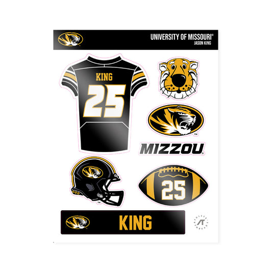 Missouri - NCAA Football : Jason King - Sticker Sheet-0