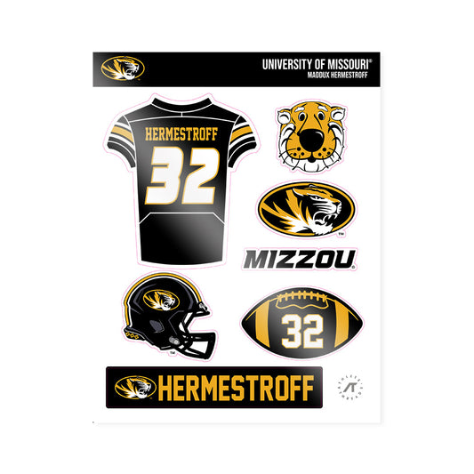 Missouri - NCAA Football : Maddux Hermestroff - Sticker Sheet-0