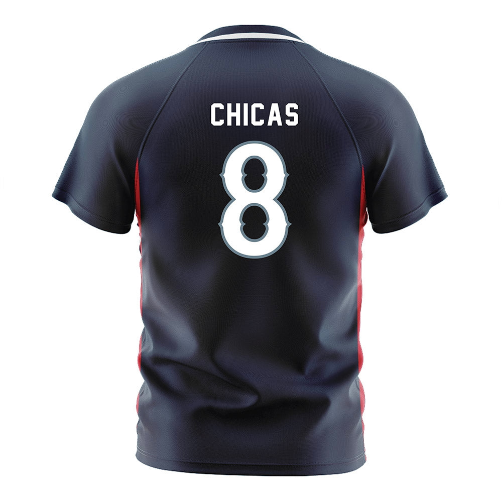 Howard - NCAA Men's Soccer : Axel Chicas - Grey Soccer Jersey-1