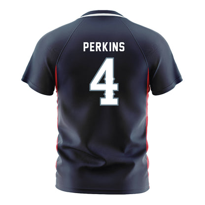 Howard - NCAA Men's Soccer : Louis Perkins - Grey Soccer Jersey-1