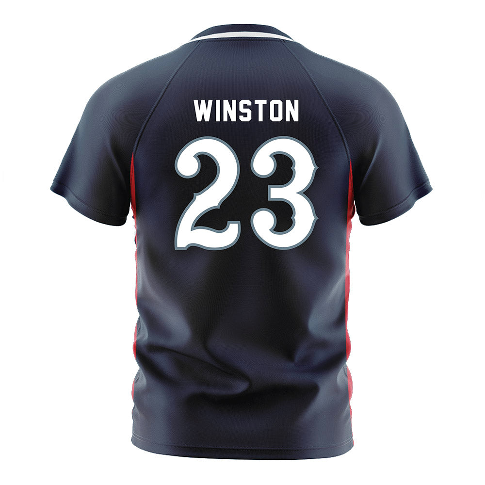Howard - NCAA Men's Soccer : Jonathan Winston - Grey Soccer Jersey-1