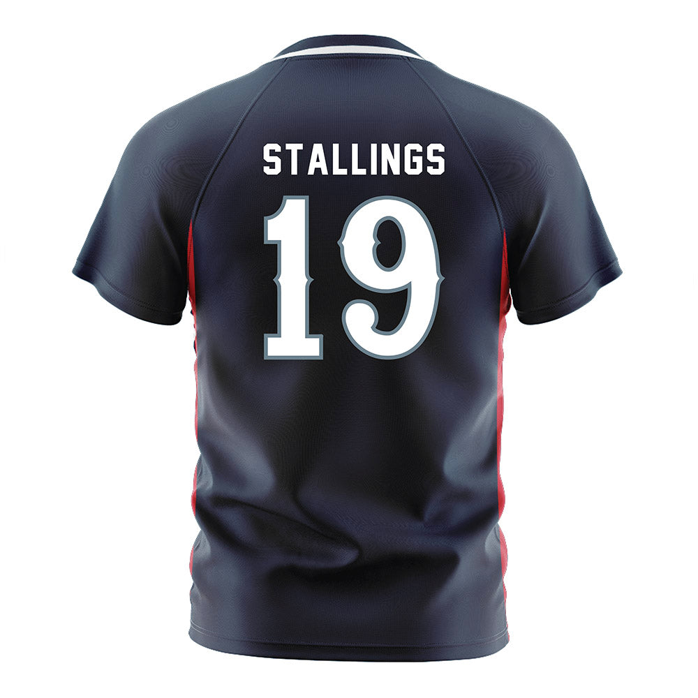 Howard - NCAA Men's Soccer : Roman Stallings - Grey Soccer Jersey-1
