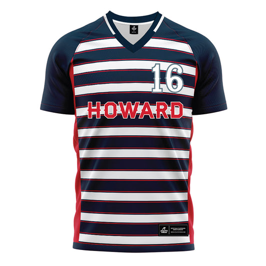 Howard - NCAA Men's Soccer : Zach Simmons - Grey Soccer Jersey-0