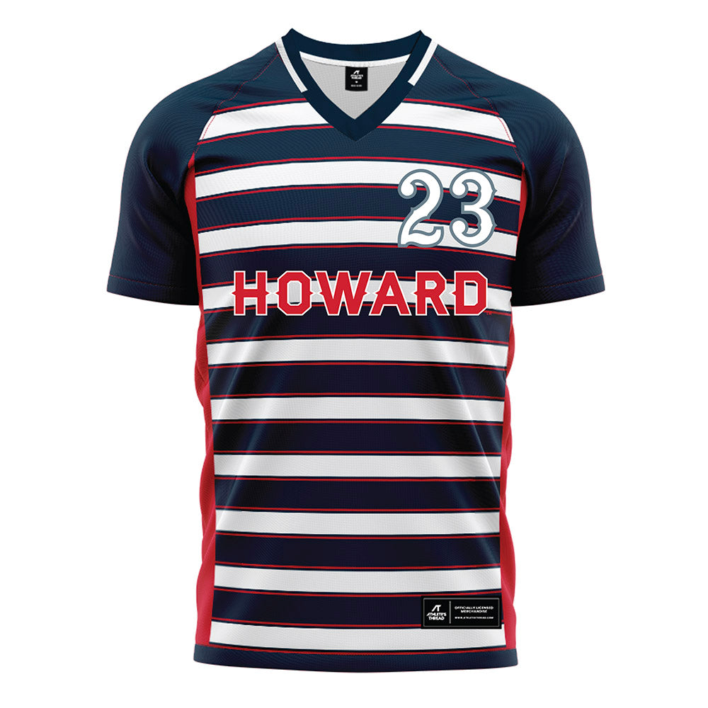 Howard - NCAA Men's Soccer : Jonathan Winston - Grey Soccer Jersey-0