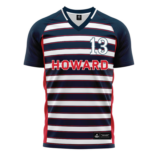 Howard - NCAA Men's Soccer : Cailen Thomas - Grey Soccer Jersey-0