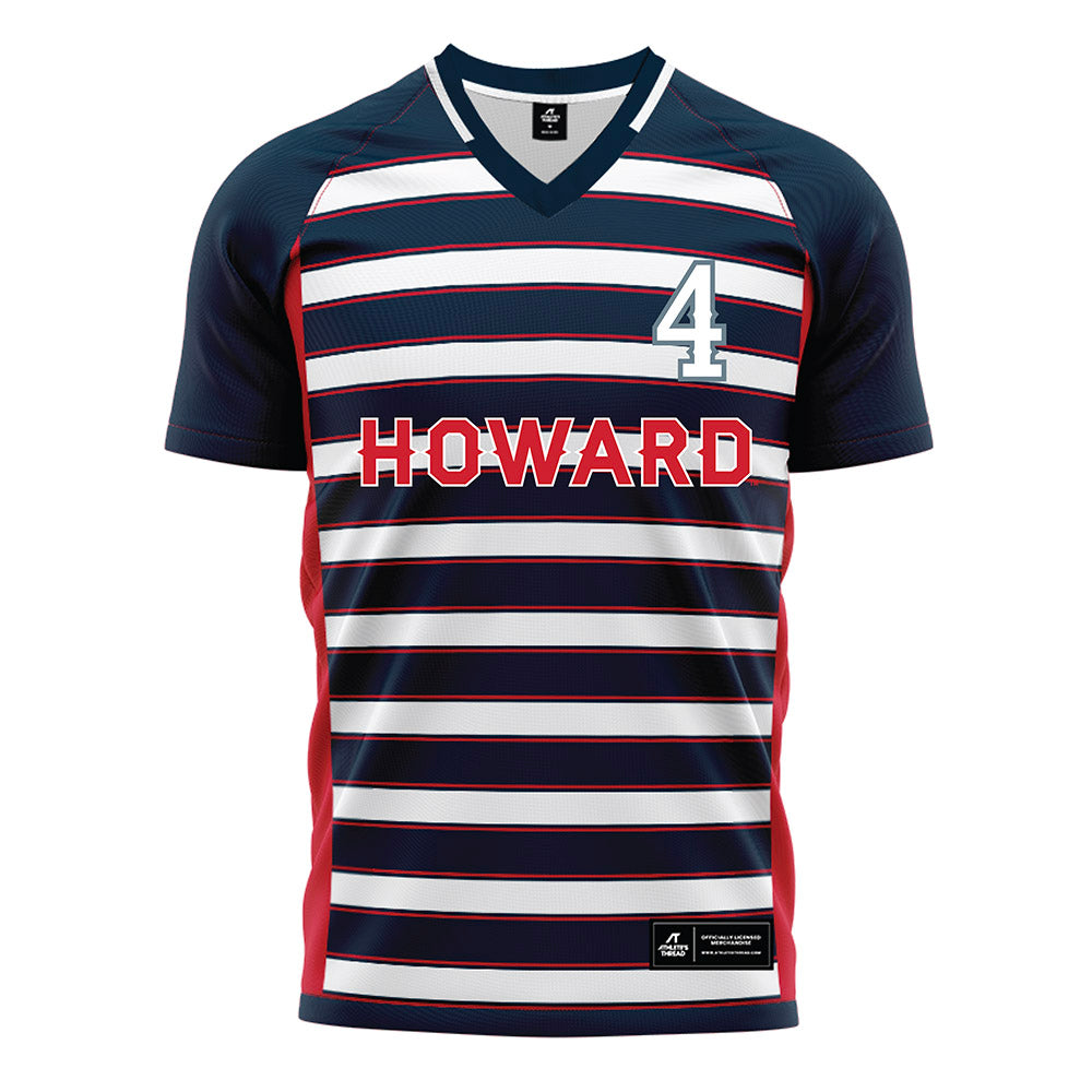 Howard - NCAA Men's Soccer : Donovan Mose - Grey Soccer Jersey-0