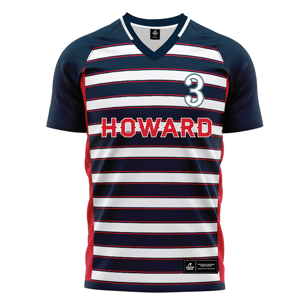 Howard - NCAA Men's Soccer : Grigorios Chatzopoulos - Grey Soccer Jersey-0