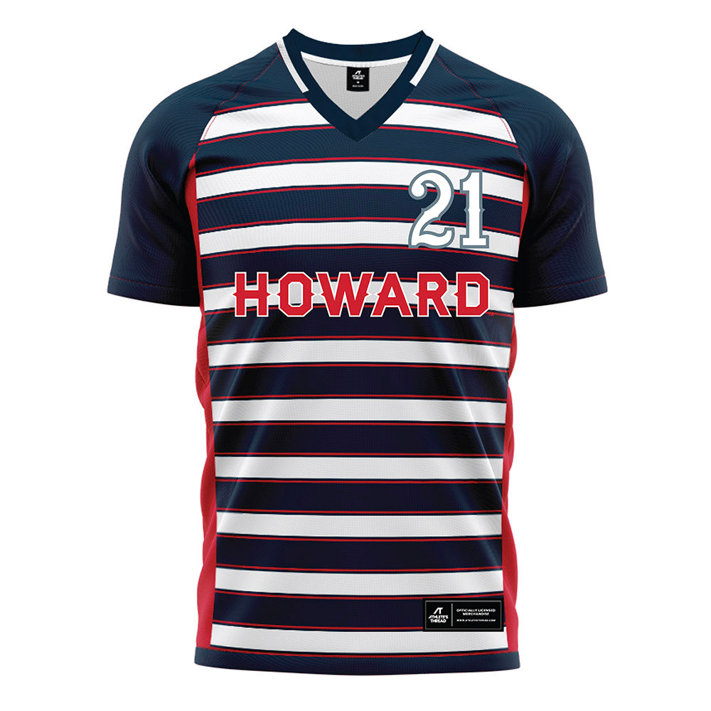 Howard - NCAA Men's Soccer : Naim Robinson - Grey Soccer Jersey-0