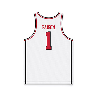 Georgia - NCAA Women's Basketball : Jocelyn Faison - White Basketball Jersey-1