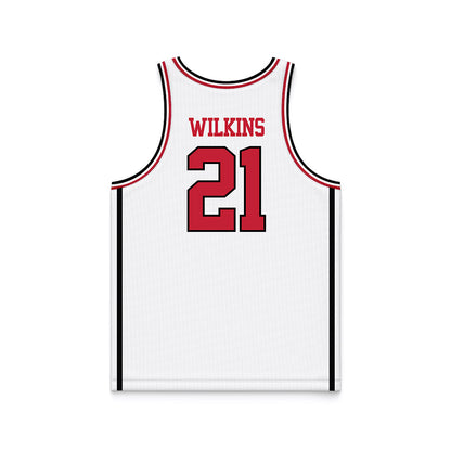 Georgia - NCAA Men's Basketball : Jake Wilkins - White Basketball Jersey-1