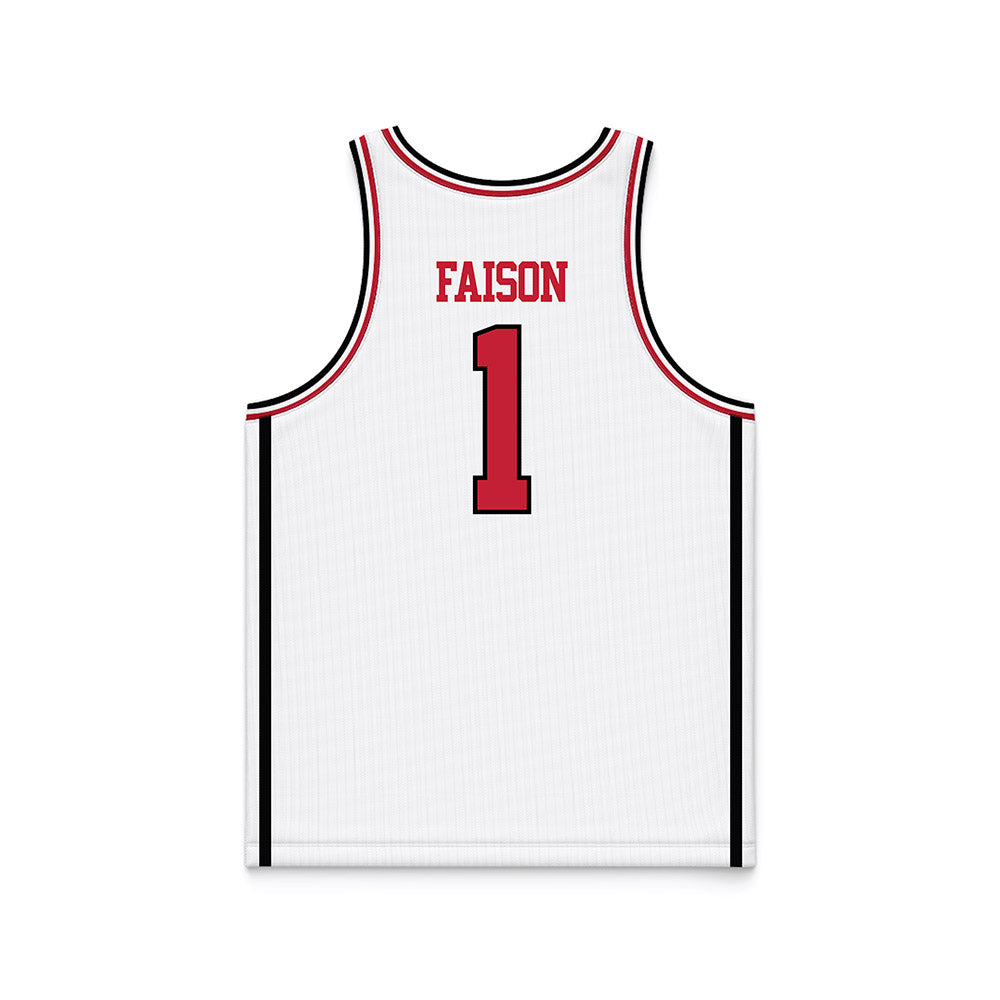 Georgia - NCAA Women's Basketball : Jocelyn Faison - White Basketball Jersey-1