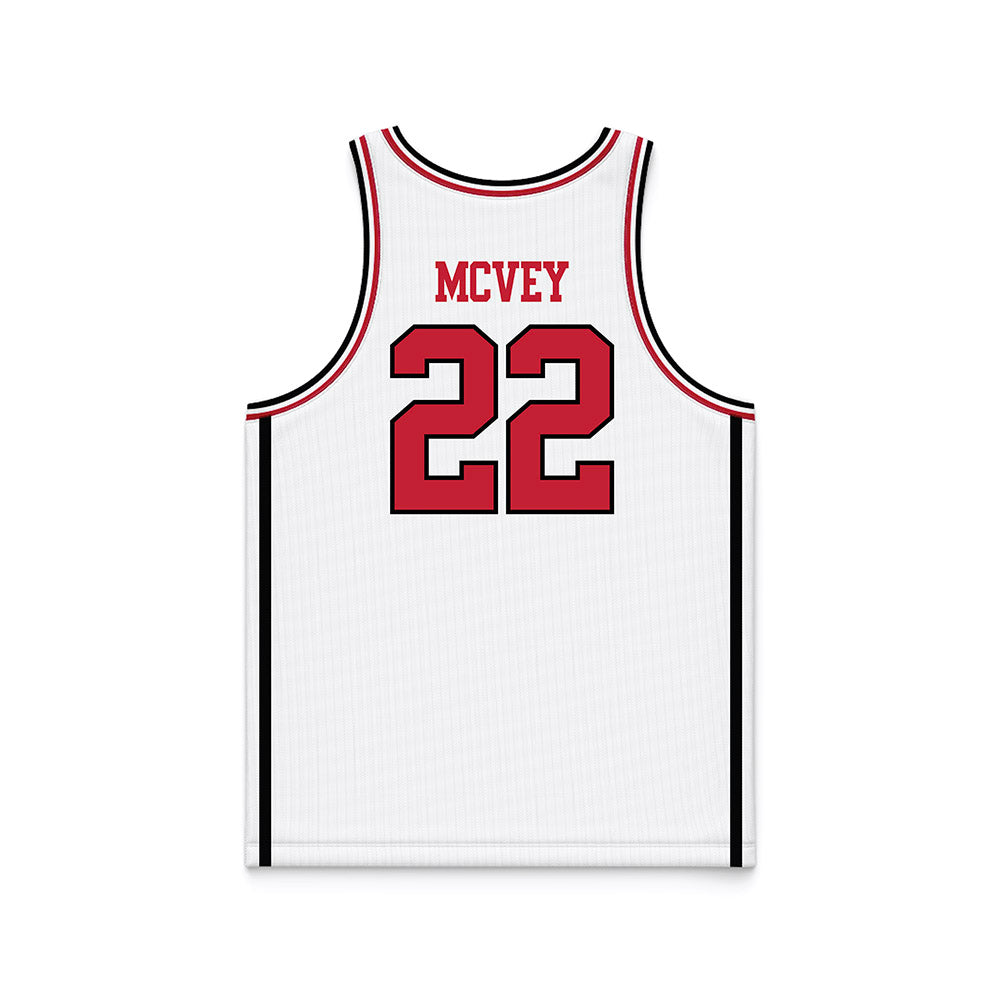 Georgia - NCAA Men's Basketball : Jackson McVey - White Basketball Jersey-1