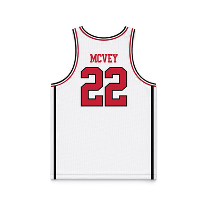 Georgia - NCAA Men's Basketball : Jackson McVey - White Basketball Jersey-1