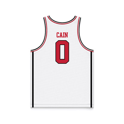 Georgia - NCAA Men's Basketball : Blue Cain - White Basketball Jersey-1