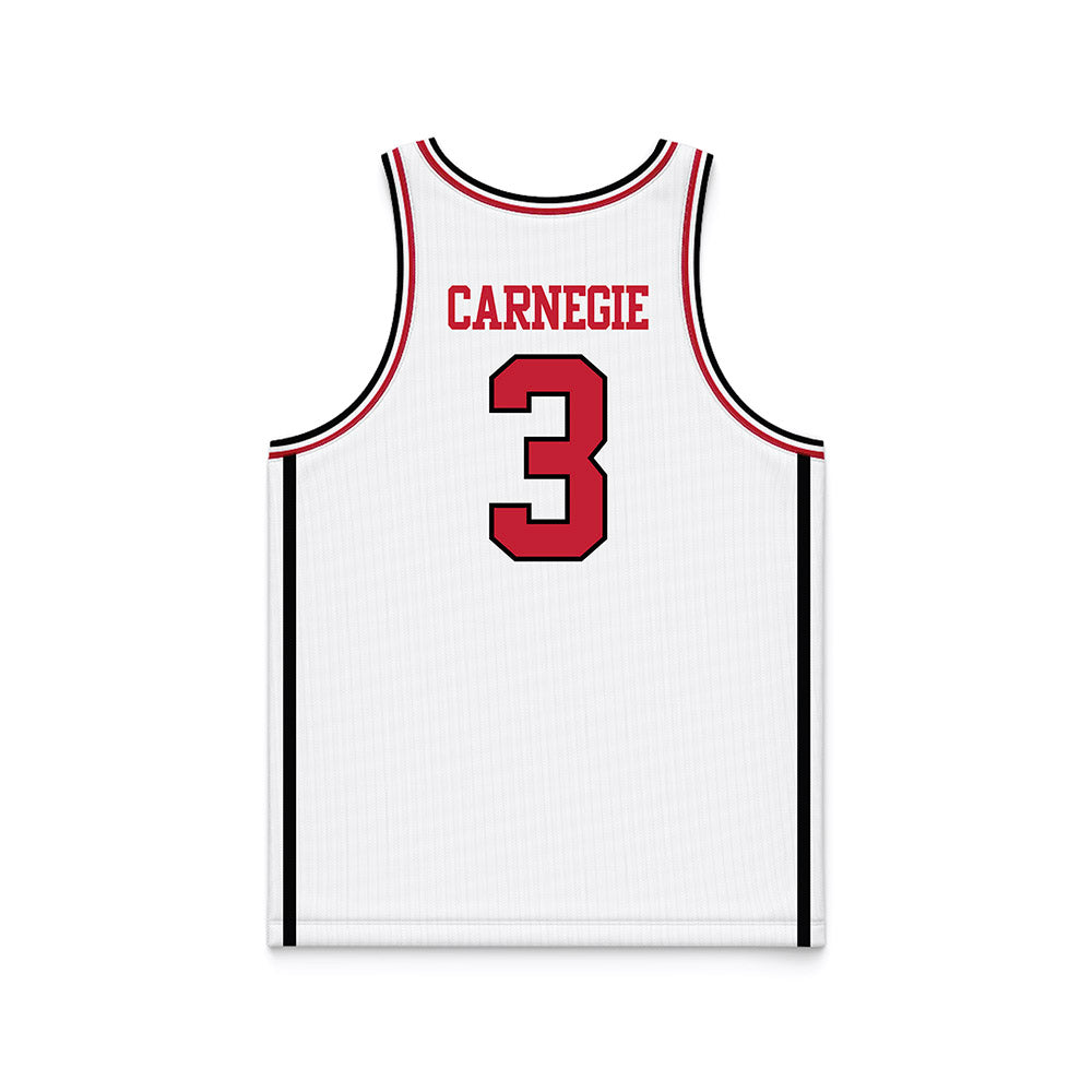 Georgia - NCAA Women's Basketball : Danielle Carnegie - White Basketball Jersey-1
