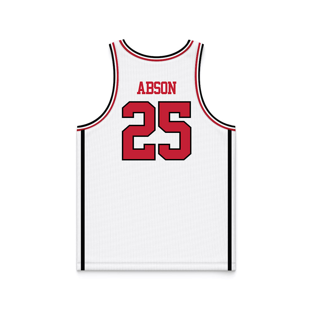 Georgia - NCAA Men's Basketball : Justin Abson - White Basketball Jersey-1