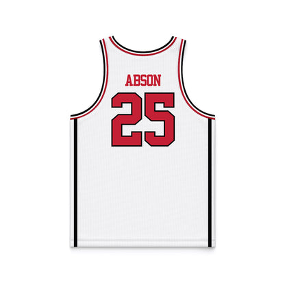 Georgia - NCAA Men's Basketball : Justin Abson - White Basketball Jersey-1