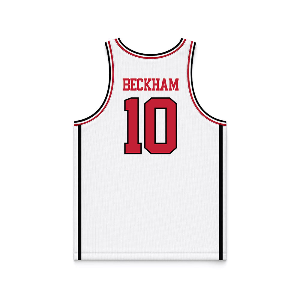 Georgia - NCAA Women's Basketball : Aubrey Beckham - White Basketball Jersey-1