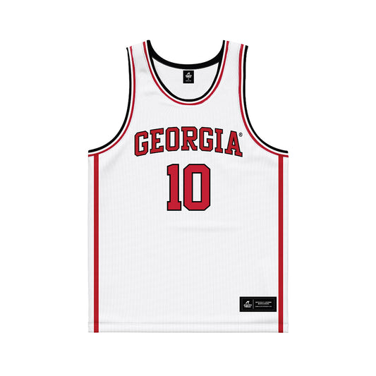 Georgia - NCAA Women's Basketball : Aubrey Beckham - White Basketball Jersey-0