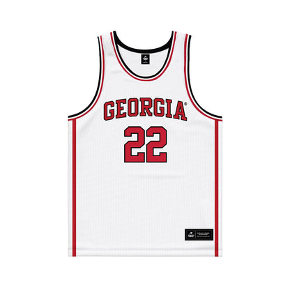 Georgia - NCAA Men's Basketball : Jackson McVey - White Basketball Jersey-0