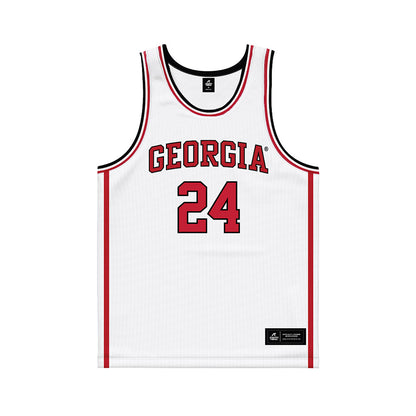 Georgia - NCAA Men's Basketball : Jaden Newell - White Basketball Jersey-0
