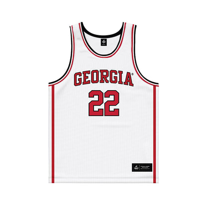 Georgia - NCAA Women's Basketball : Vera Ojenuwa - White Basketball Jersey-0