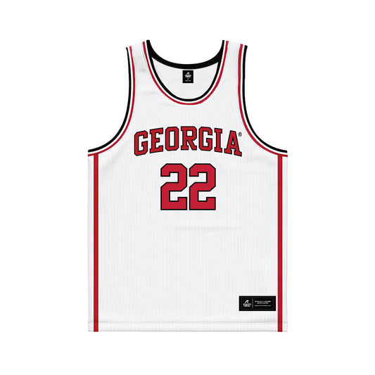 Georgia - NCAA Women's Basketball : Vera Ojenuwa - White Basketball Jersey-0