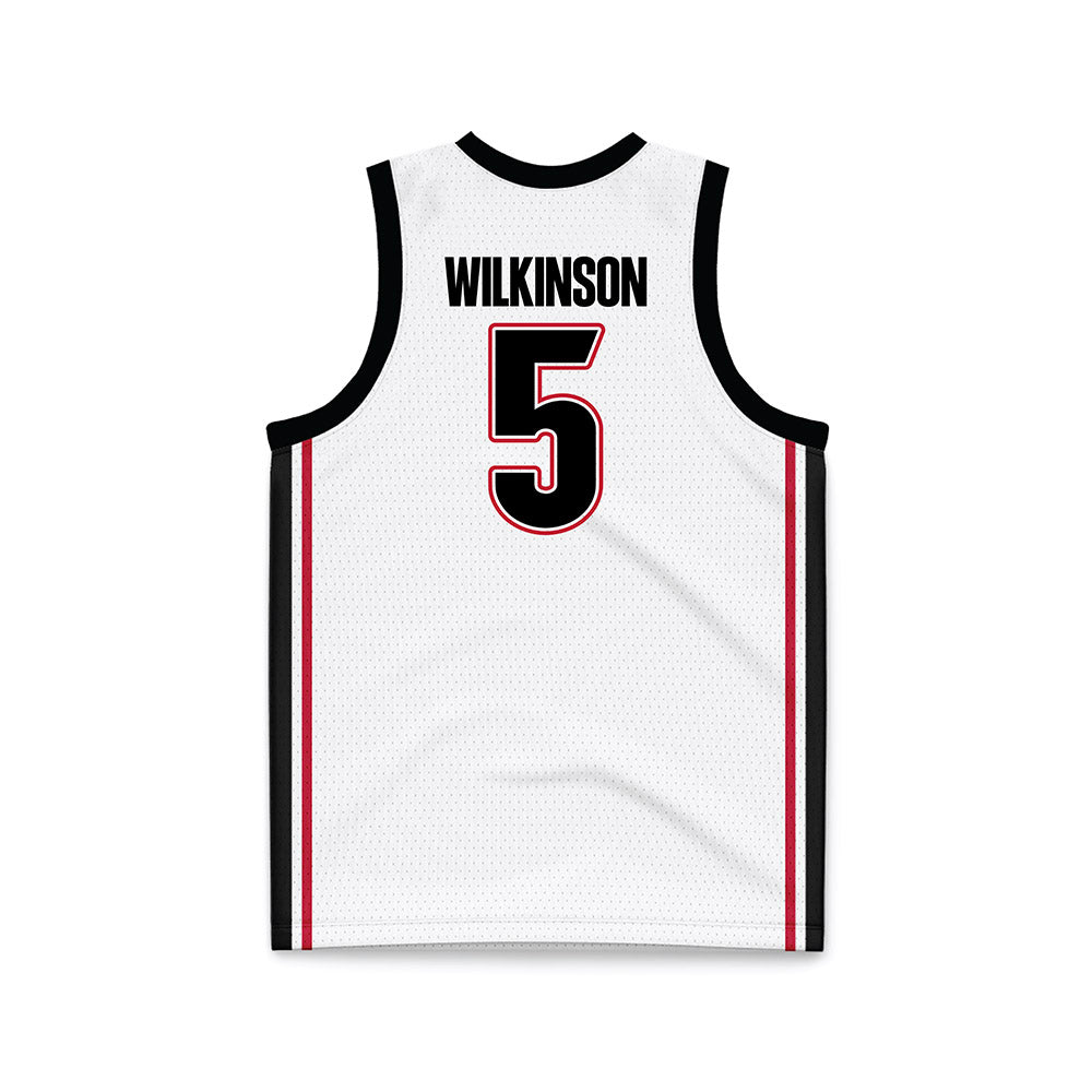 Georgia - NCAA Men's Basketball : Jeremiah Wilkinson - White Basketball Jersey-1