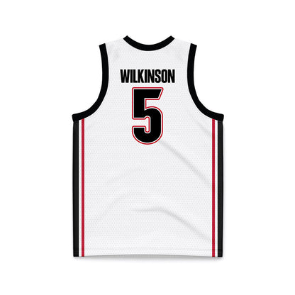 Georgia - NCAA Men's Basketball : Jeremiah Wilkinson - White Basketball Jersey-1