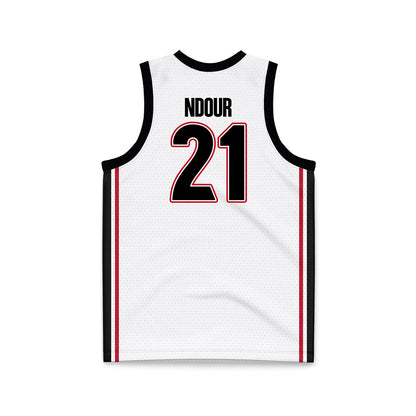 Georgia - NCAA Women's Basketball : Aicha Ndour - White Basketball Jersey-1