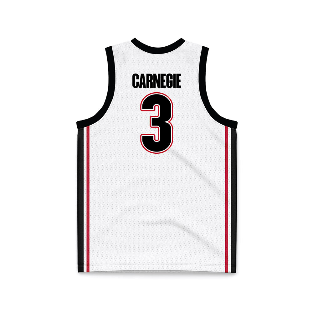 Georgia - NCAA Women's Basketball : Danielle Carnegie - White Basketball Jersey-1