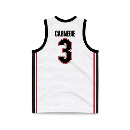 Georgia - NCAA Women's Basketball : Danielle Carnegie - White Basketball Jersey-1